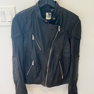Robert Cavalli moto leather jacket motorcycle jacket